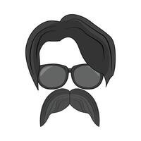 ilustración de hombre Bigote vector