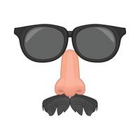 illustration of nose mustache and glasses vector