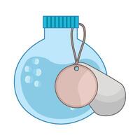 illustration of potion with tag label vector