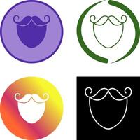 barba y Bigote icono diseño vector