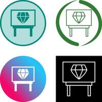 Diamond Exhibit Icon Design vector