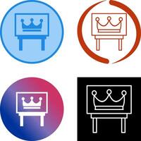 Crown Exhibit Icon Design vector