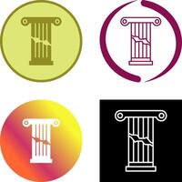 Broken Pillar Icon Design vector