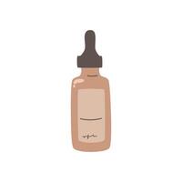 Natural body oil isolated on white. Hand-drawn illustration, body care, spa, relaxation. vector