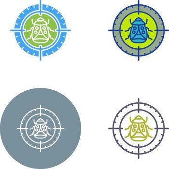 Bug Target Icon Design vector