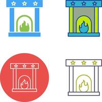 Fireplace Icon Design vector