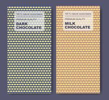 Finest chocolate colorful package design set. The original multicolored label collection. vector