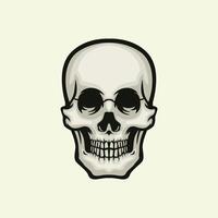 Skull head mascot logo skeleton vector