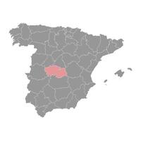 mapa de el provincia de Toledo, administrativo división de España. ilustración. vector