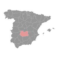 Map of the Province of a Ciudad Real, administrative division of Spain. illustration. vector