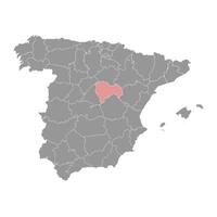 mapa de el provincia de un guadalajara, administrativo división de España. ilustración. vector