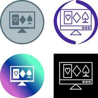 Online Gambling Icon Design vector