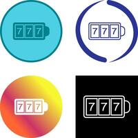 Slot Machine with Sevens Icon Design vector