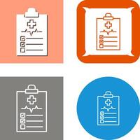 Medical History Icon Design vector