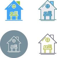 Home Work Place Icon Design vector