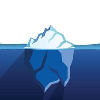 Iceberg Floating On Water vector