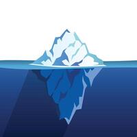 Iceberg Floating On Water vector