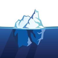 Iceberg Floating On Water vector