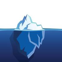 Iceberg Floating On Water vector