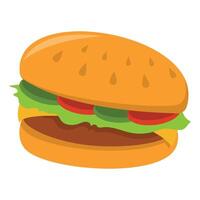 plano hamburguesa ilustración vector