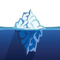 Iceberg Floating On Water vector