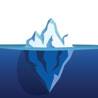 Iceberg Floating On Water vector