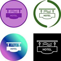 hotel firmar icono diseño vector