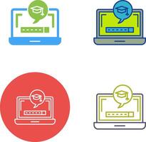 Digital Learning Icon Design vector