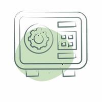 Icon Safebox. related to Security symbol. Color Spot Style. simple design illustration vector