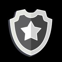 Icon Shield 2. related to Security symbol. glossy style. simple design illustration vector