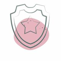 Icon Shield 2. related to Security symbol. Color Spot Style. simple design illustration vector