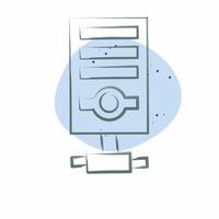 icono servidor. relacionado a seguridad símbolo. color Mancha estilo. sencillo diseño ilustración vector
