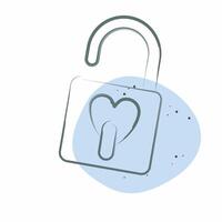 Icon Padlock. related to Security symbol. Color Spot Style. simple design illustration vector