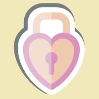 Sticker Padlock 2. related to Security symbol. simple design illustration vector