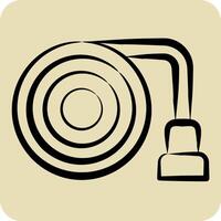 Icon Hose. related to Security symbol. hand drawn style. simple design illustration vector