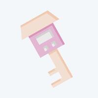 Icon Key 3. related to Security symbol. flat style. simple design illustration vector