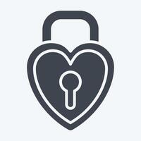 Icon Padlock 2. related to Security symbol. glyph style. simple design illustration vector