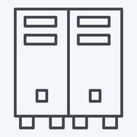 Icon Locker. related to Security symbol. line style. simple design illustration vector