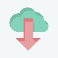 Icon Cloud Computing. related to Security symbol. flat style. simple design illustration vector