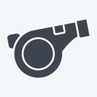 Icon Whistle. related to Security symbol. glyph style. simple design illustration vector