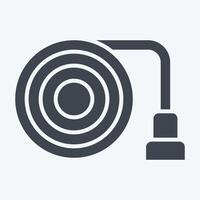 Icon Hose. related to Security symbol. glyph style. simple design illustration vector