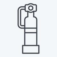 Icon Fire Extinguisher. related to Security symbol. line style. simple design illustration vector