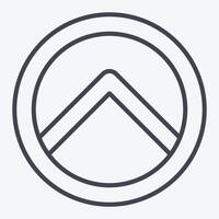 Icon Shield. related to Security symbol. line style. simple design illustration vector