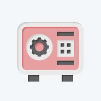 Icon Safebox. related to Security symbol. flat style. simple design illustration vector