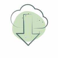 Icon Cloud Computing. related to Security symbol. Color Spot Style. simple design illustration vector