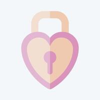 Icon Padlock 2. related to Security symbol. flat style. simple design illustration vector