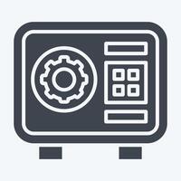 Icon Safebox. related to Security symbol. glyph style. simple design illustration vector