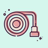 Icon Hose. related to Security symbol. MBE style. simple design illustration vector