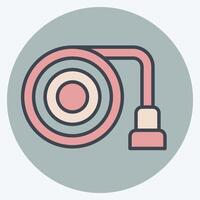 Icon Hose. related to Security symbol. color mate style. simple design illustration vector