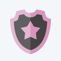 Icon Shield 2. related to Security symbol. flat style. simple design illustration vector